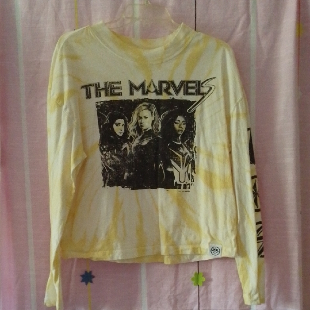 Marvel Kids Long Sleeve Tee - Yellow Tie-Dye